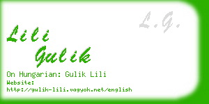 lili gulik business card